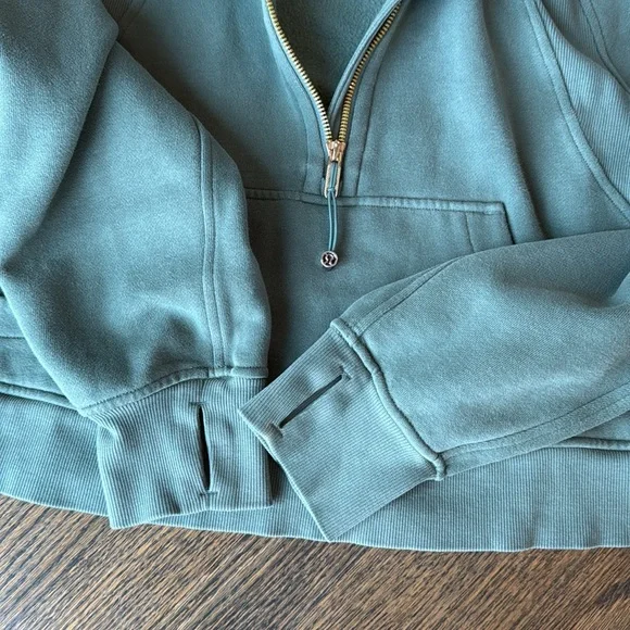 lululemon athletica Sage Green Half-Zip Funnel Sweatshirt - Picture 12 of 14